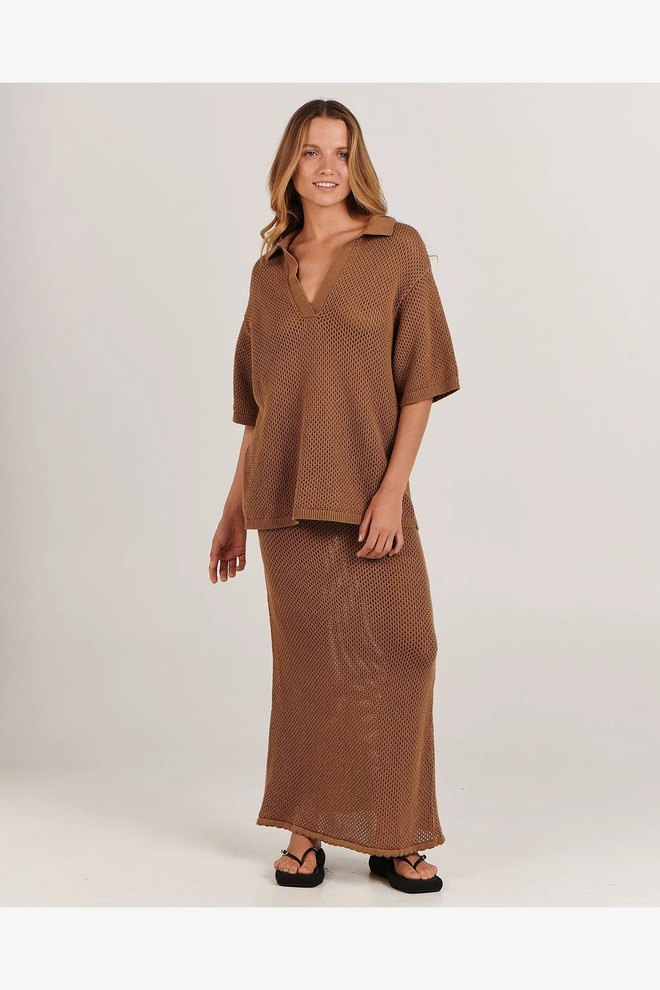SARAH SHIRT - BROWN