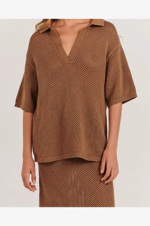 SARAH SHIRT - BROWN