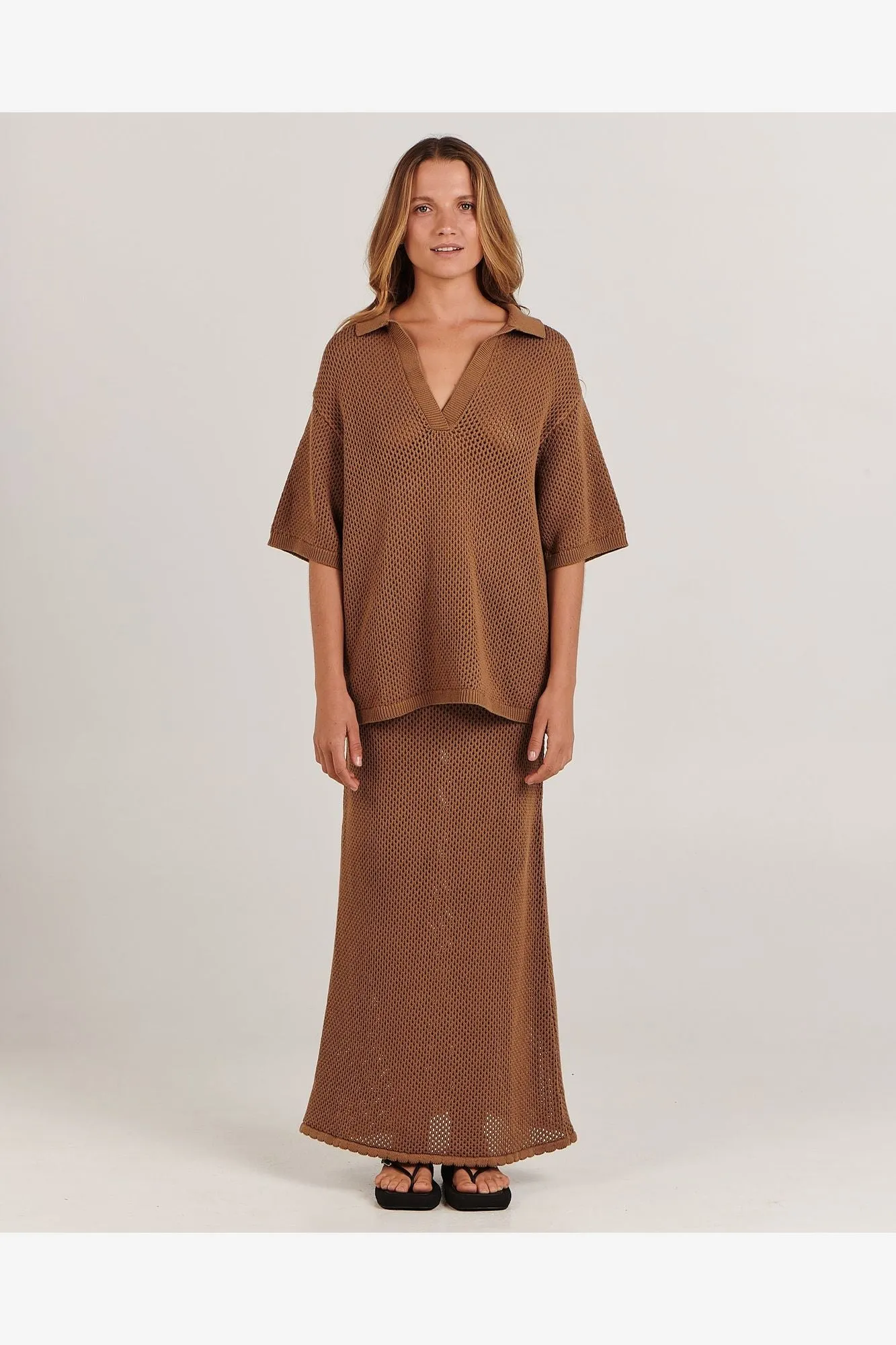 SARAH SHIRT - BROWN