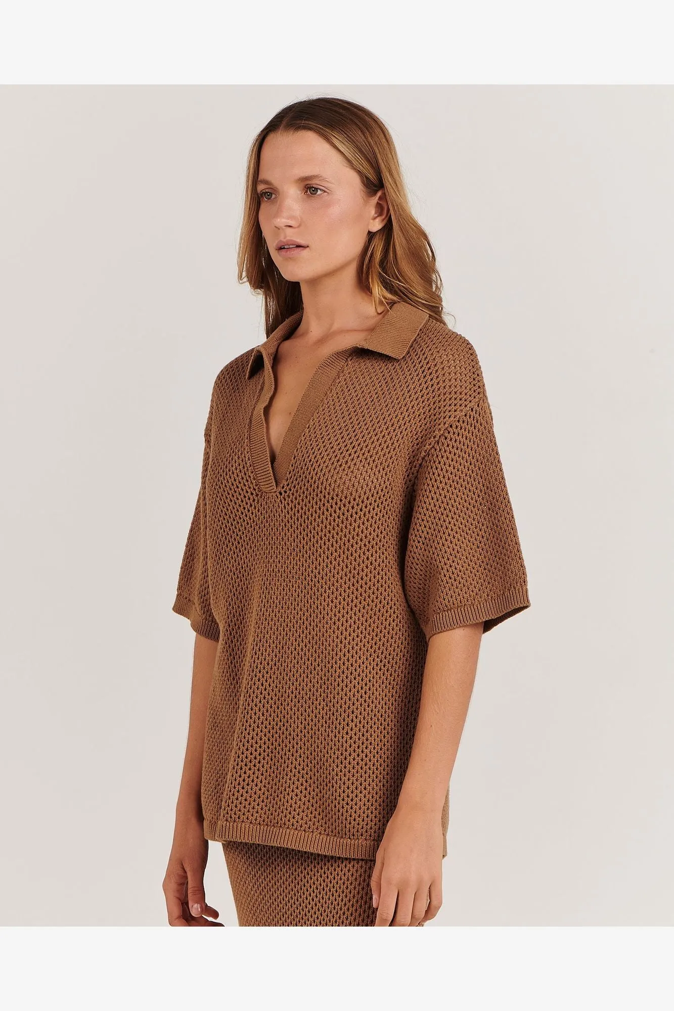 SARAH SHIRT - BROWN