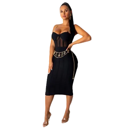 Sexy Bandage Midi Dress