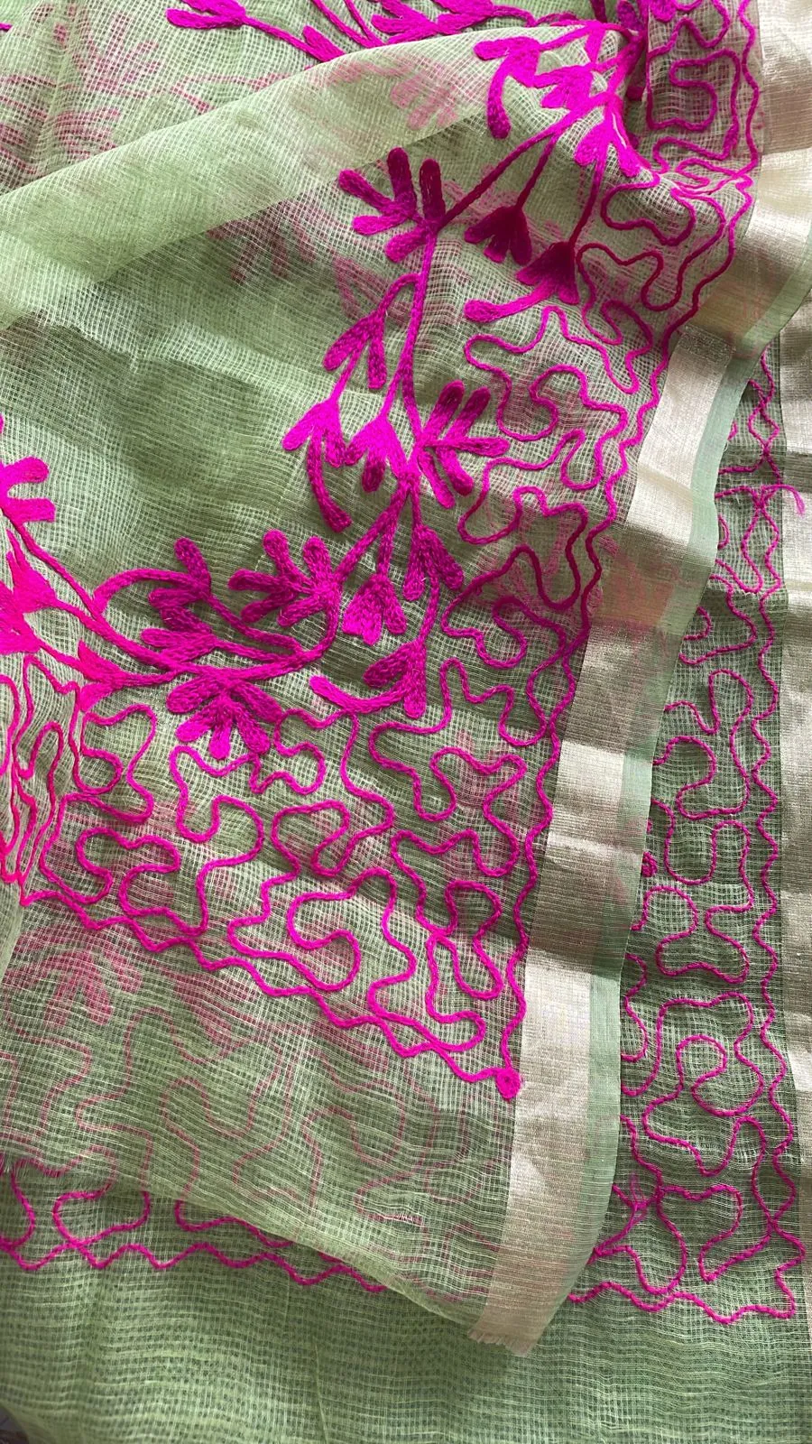 Shop Kota Doriya Embroidery Work Suit In Green