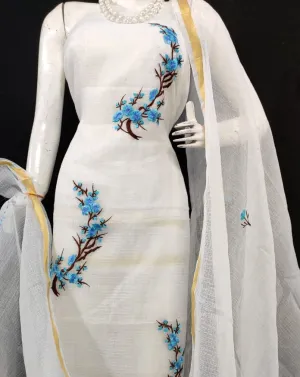Shop Kota Doriya Suit In White