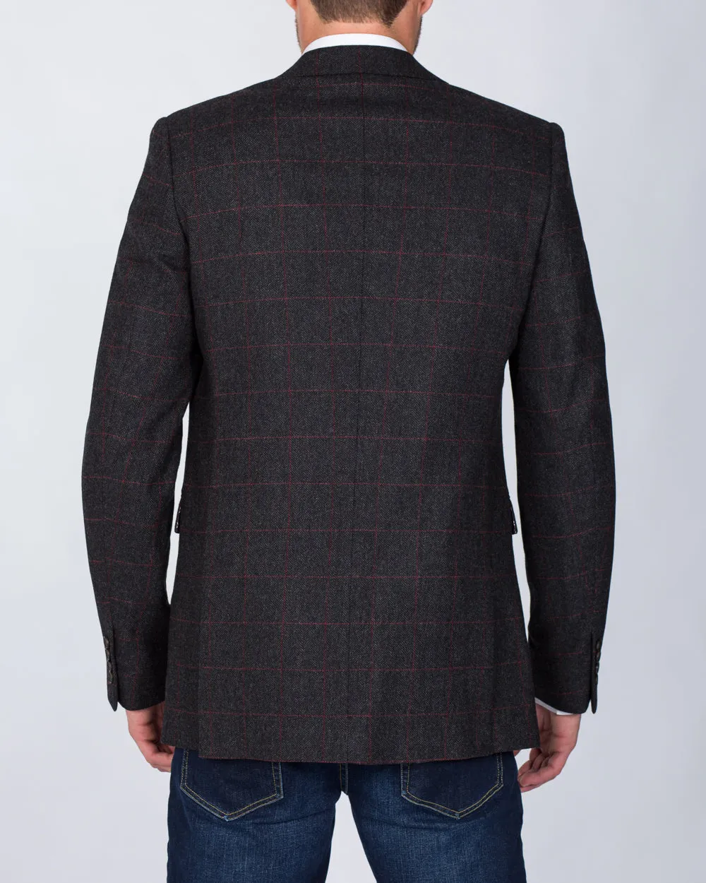 Skopes Slim Fit Tall Tweed Blazer (charcoal)