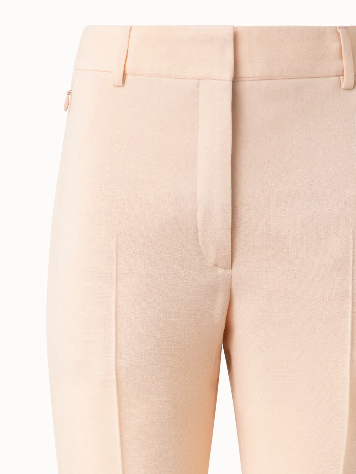 Slight Bootcut Wool Double-Face Pants