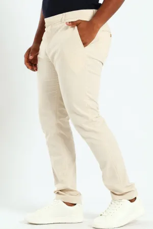 Slim Linen Suit Trouser - Natural