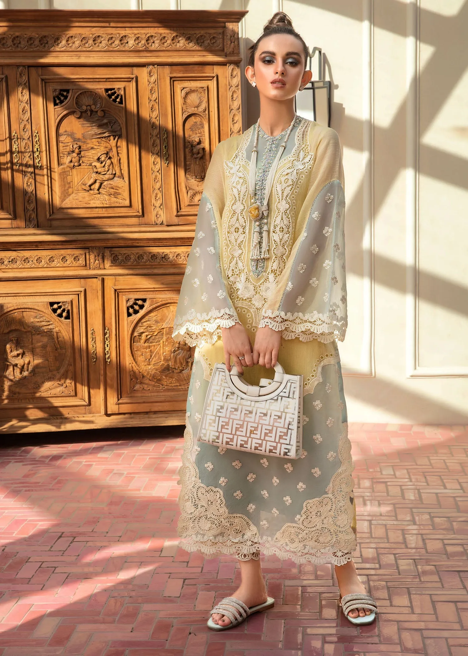 Something About Her | Crimson X Saira Shakira Eid Pret '22 | Stitched RTW Cotton Net Suits