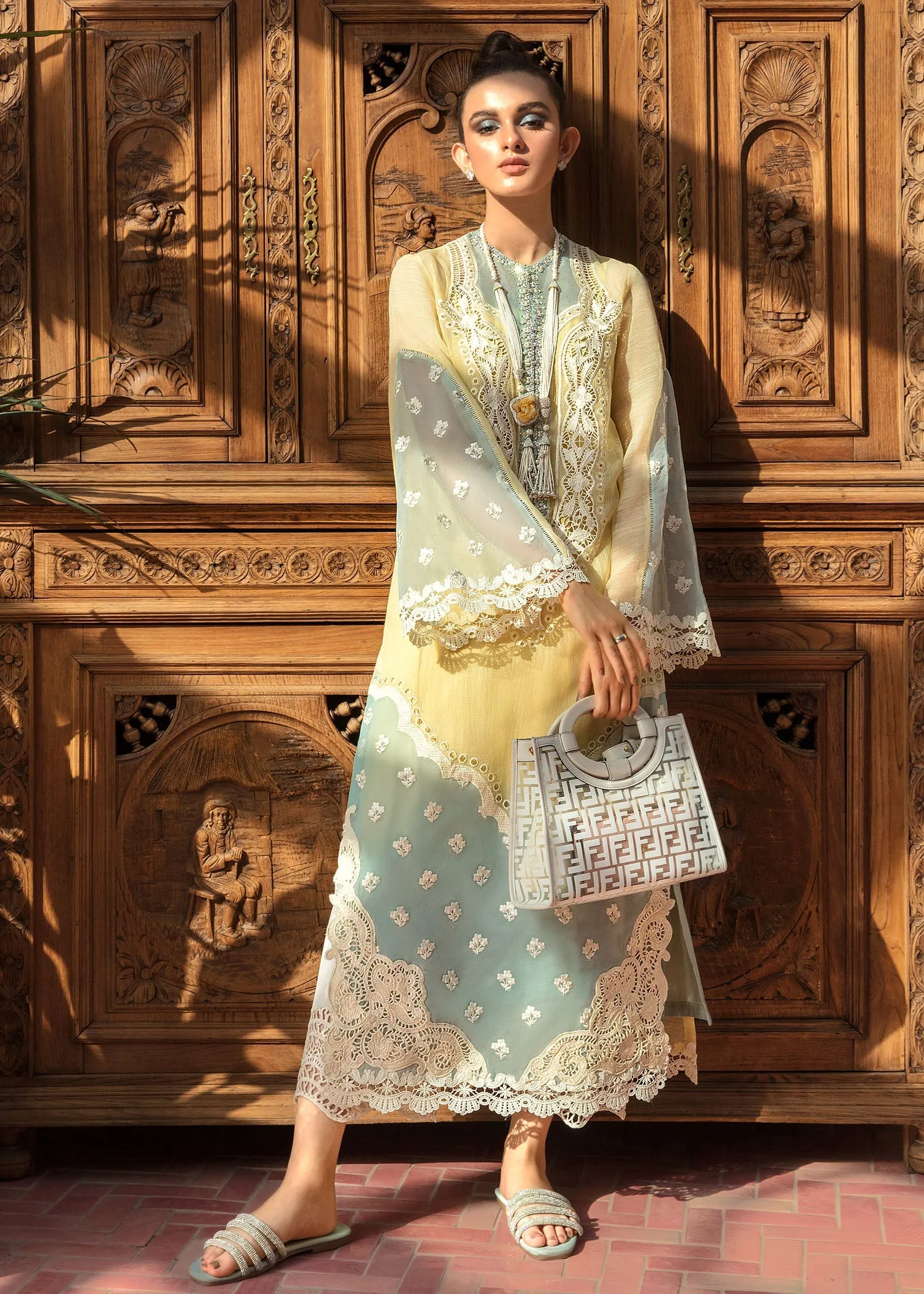 Something About Her | Crimson X Saira Shakira Eid Pret '22 | Stitched RTW Cotton Net Suits