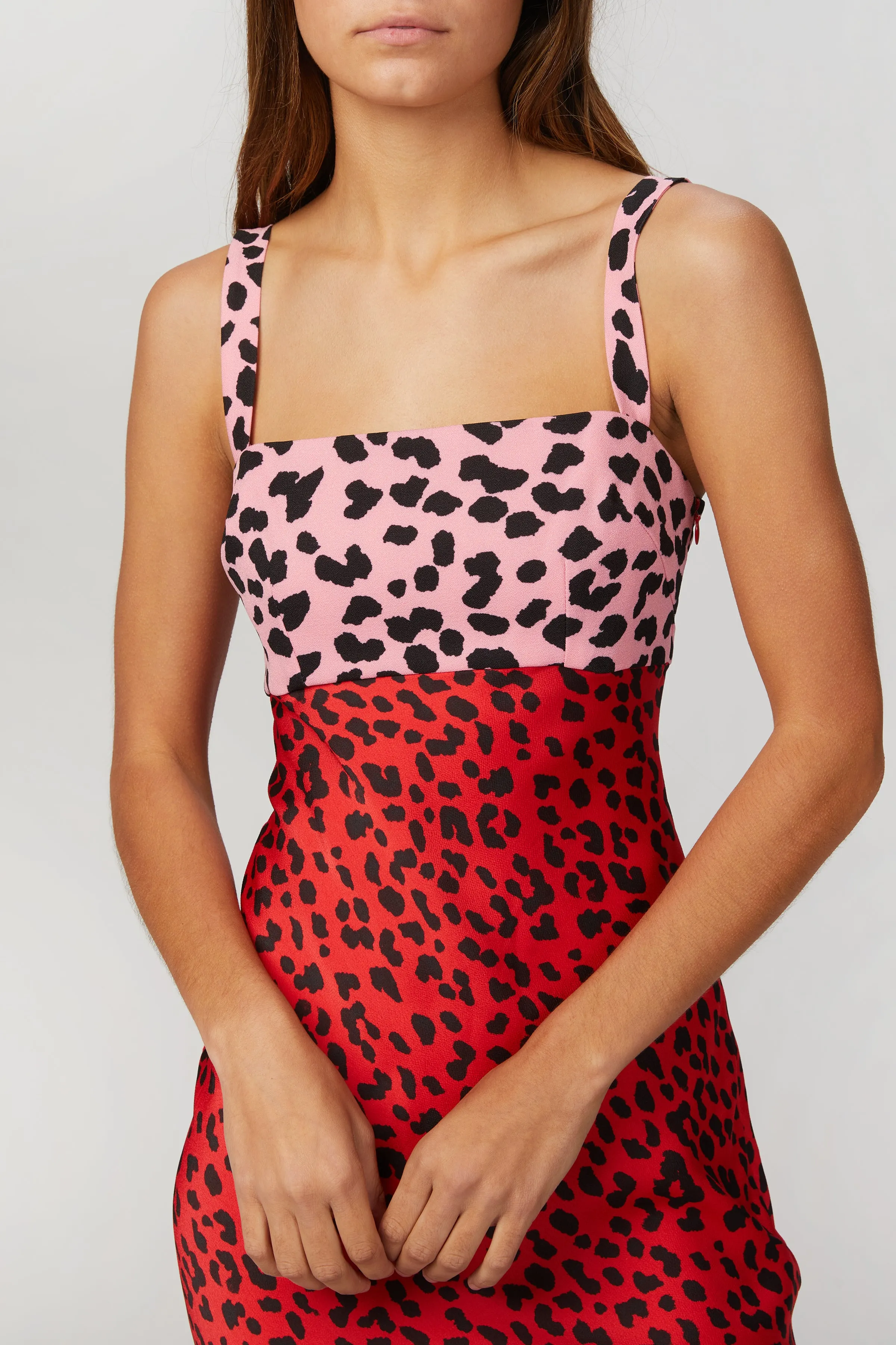 SPLICE LEOPARD MIDI DRESS