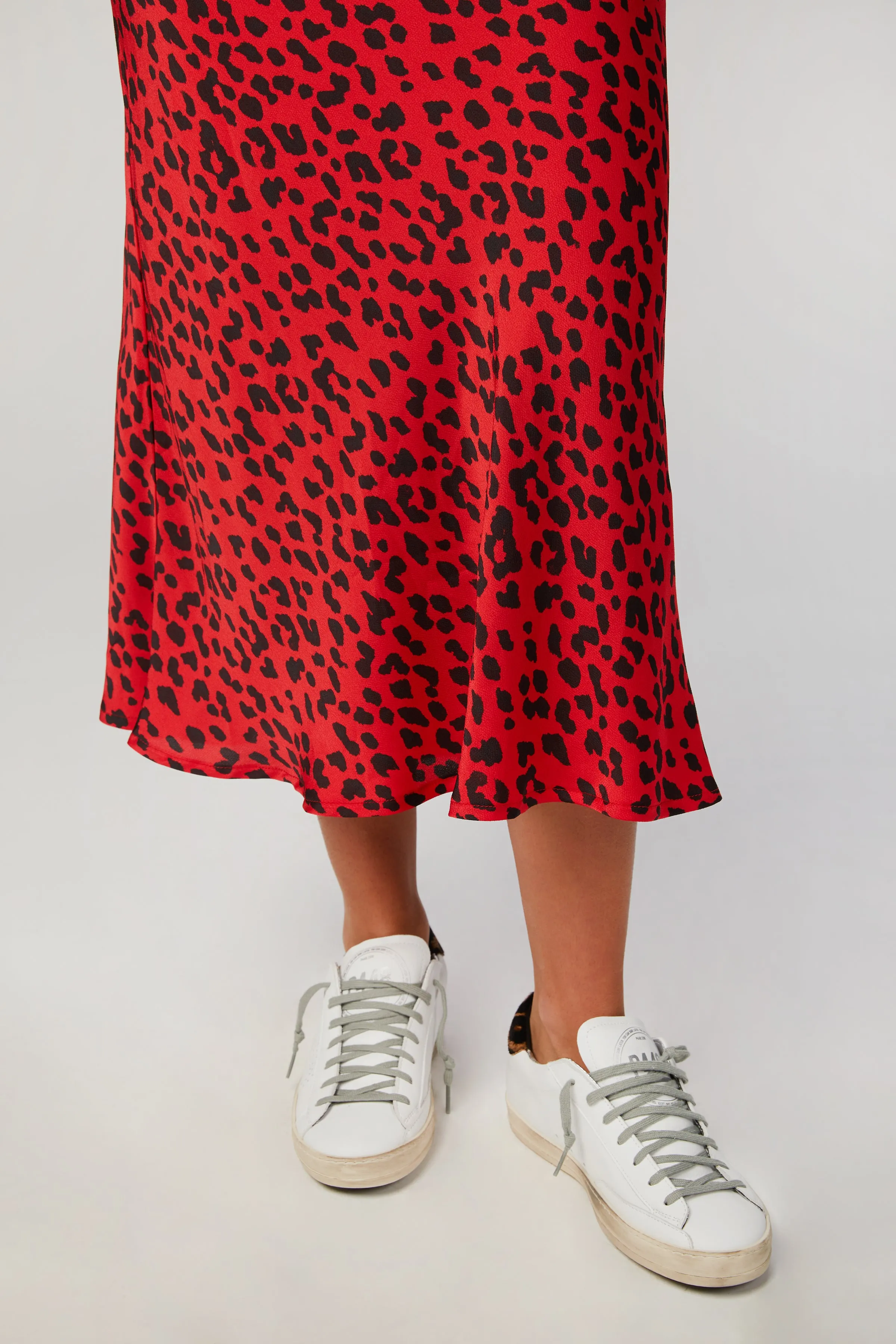 SPLICE LEOPARD MIDI DRESS