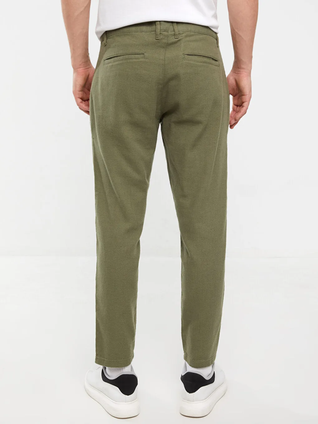 Standard Fit Linen Blend Men's Trousers