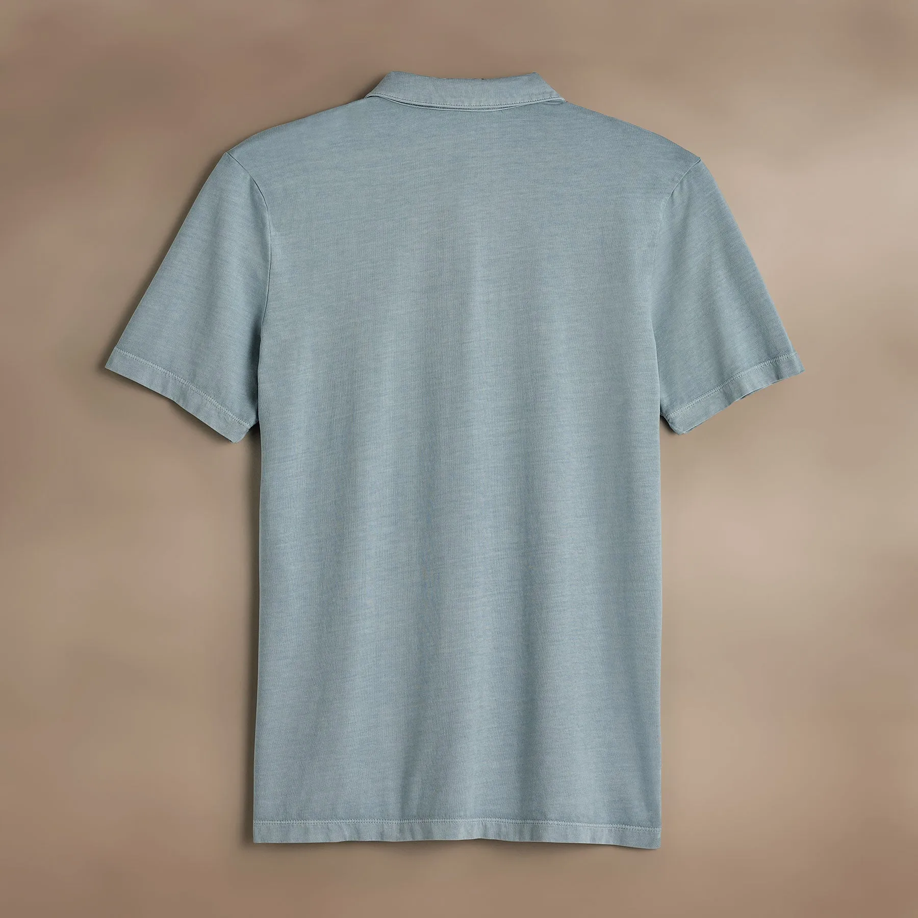 Sueded Jersey Polo - Azure Pigment