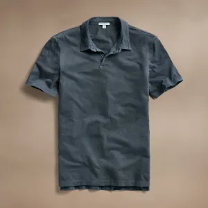Sueded Jersey Polo - Blue Noir Pigment