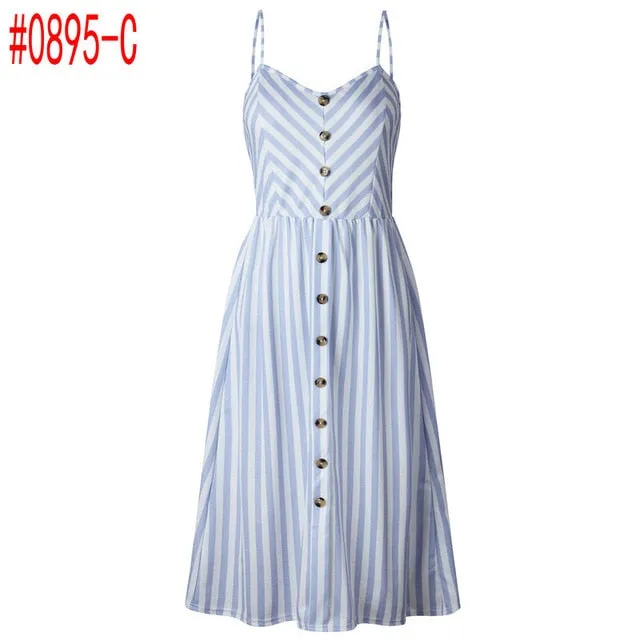 Summer Women Dress Vintage Sexy Bohemian Floral Tunic Beach Dress