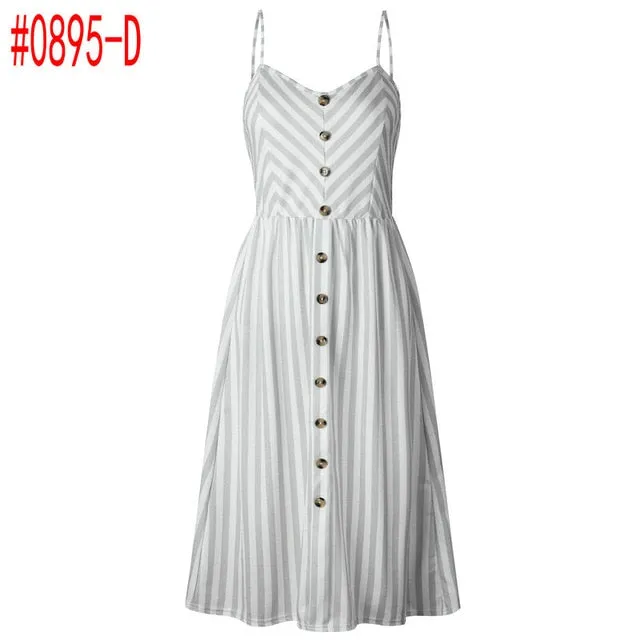 Summer Women Dress Vintage Sexy Bohemian Floral Tunic Beach Dress