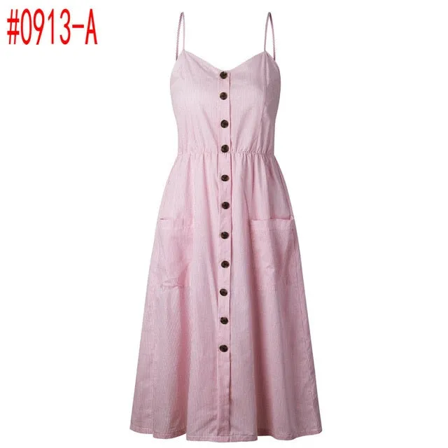 Summer Women Dress Vintage Sexy Bohemian Floral Tunic Beach Dress