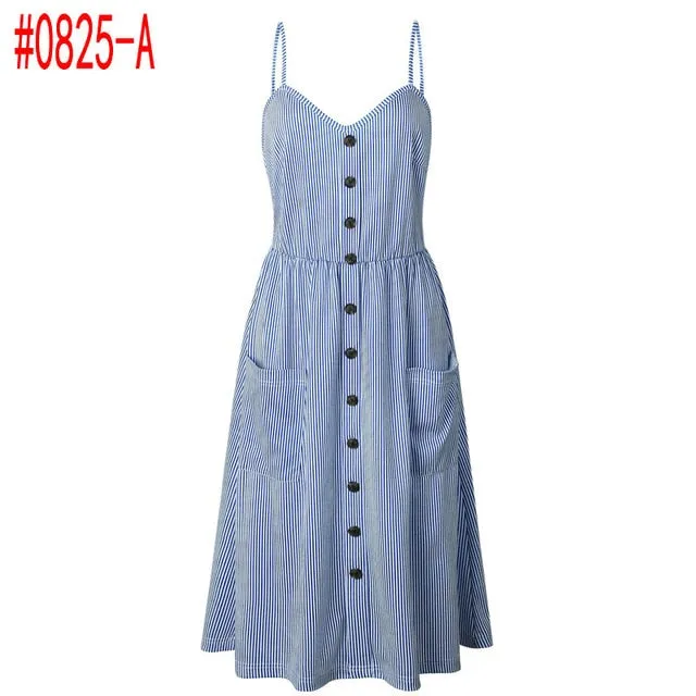 Summer Women Dress Vintage Sexy Bohemian Floral Tunic Beach Dress
