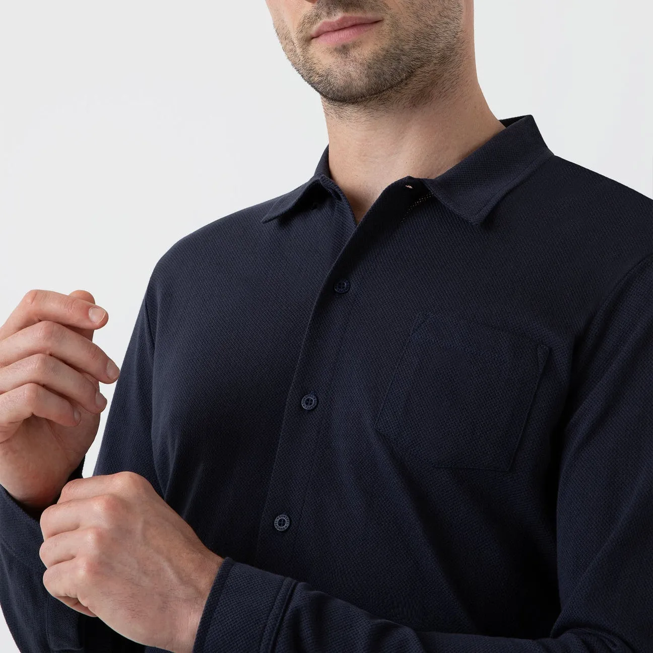 Sunspel Riviera Shirt Navy