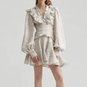 Sweet puff sleeve women dress beach holiday clothing