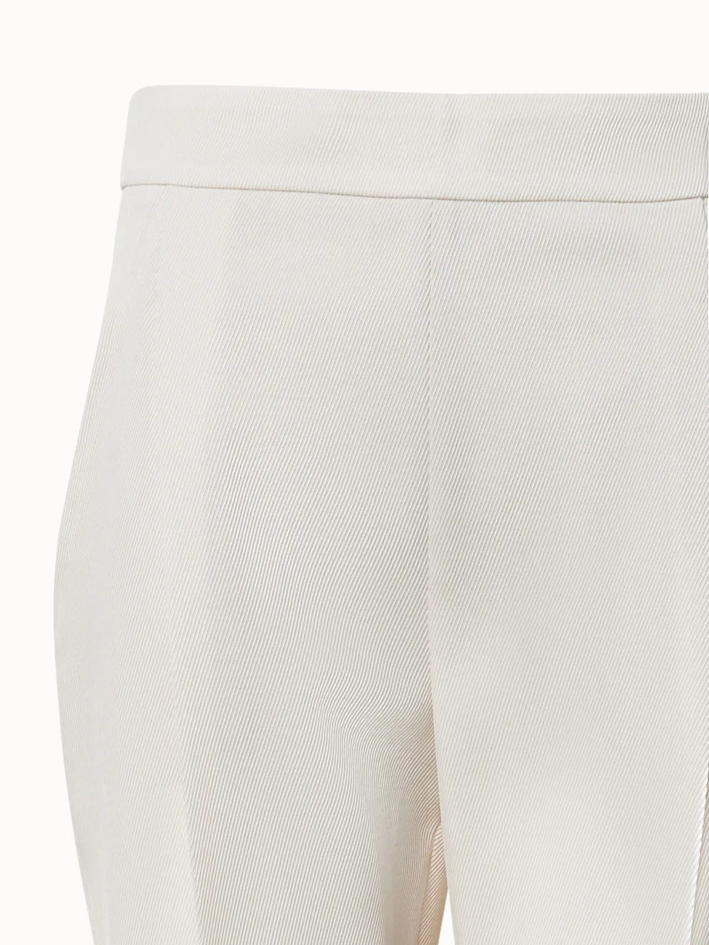 Tapered Pleated Wool Tricotine Slouchy Pants