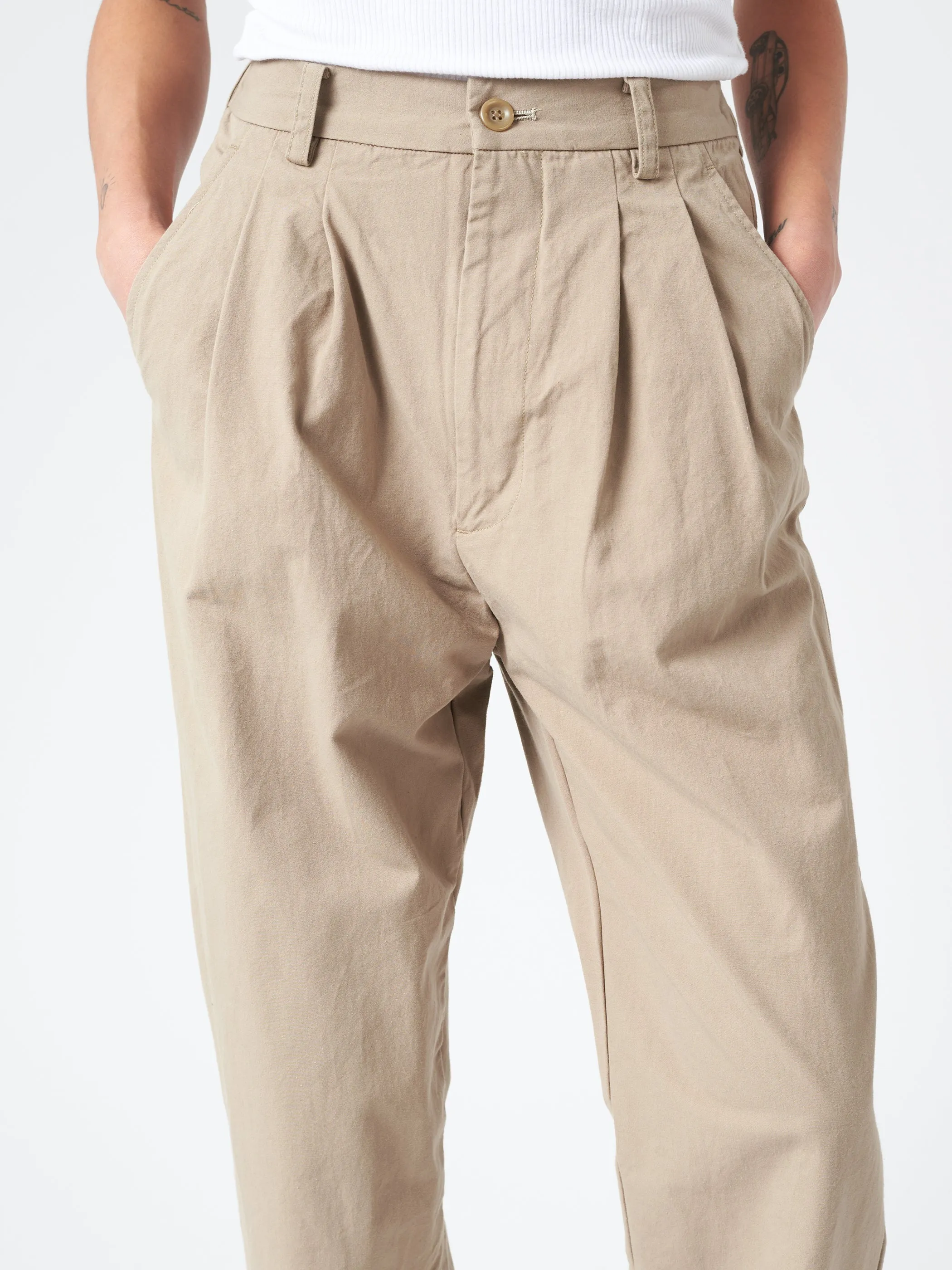 Tapered Tuck Pants