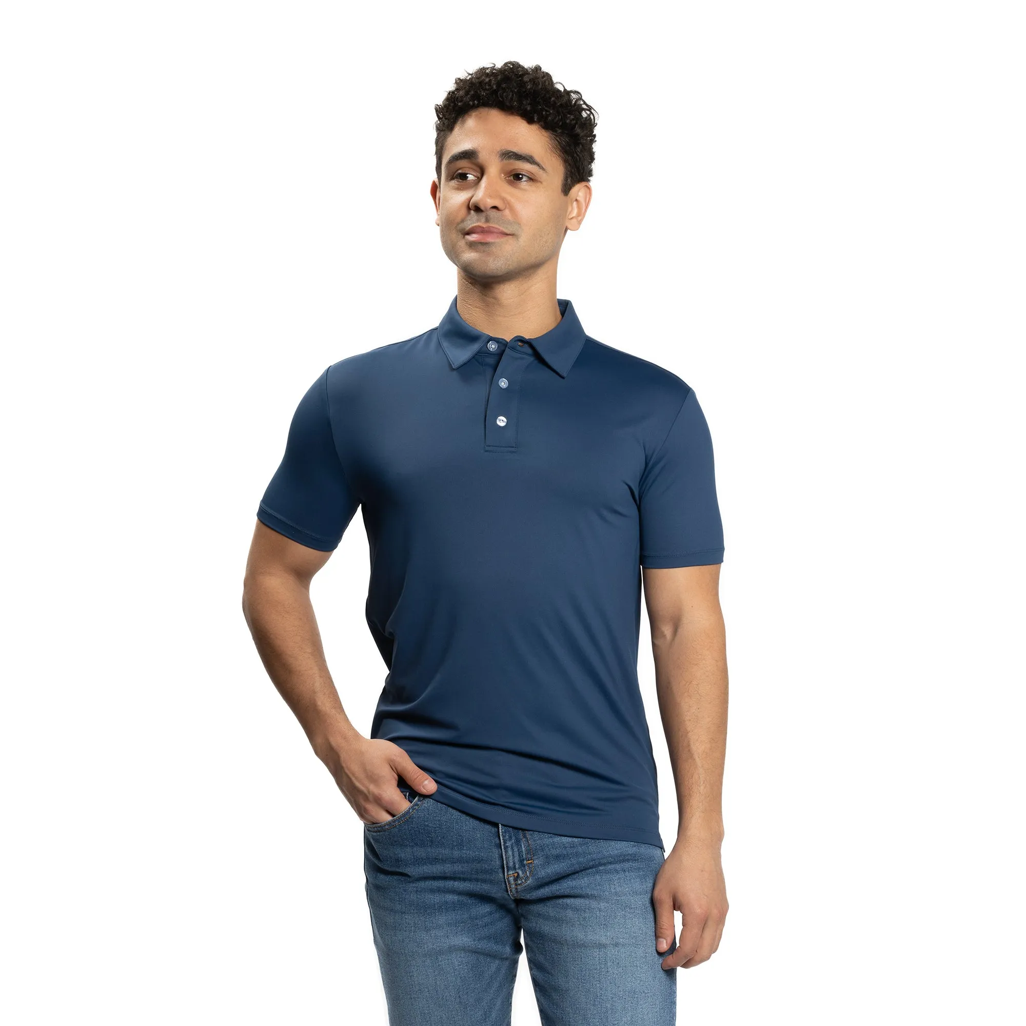 Tech Polos - Navy
