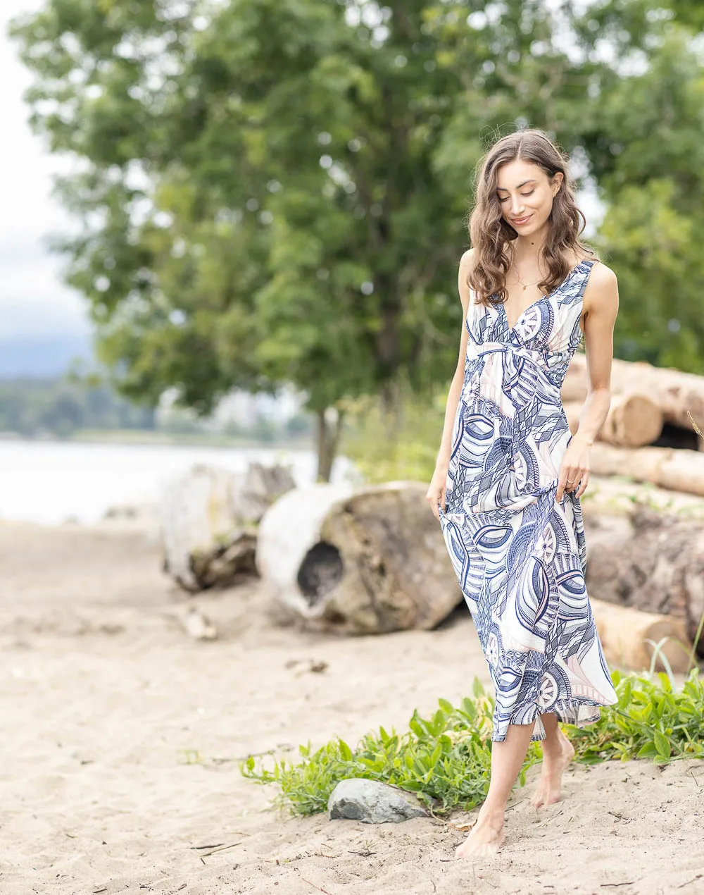 Texture Grecian Maxi Dress