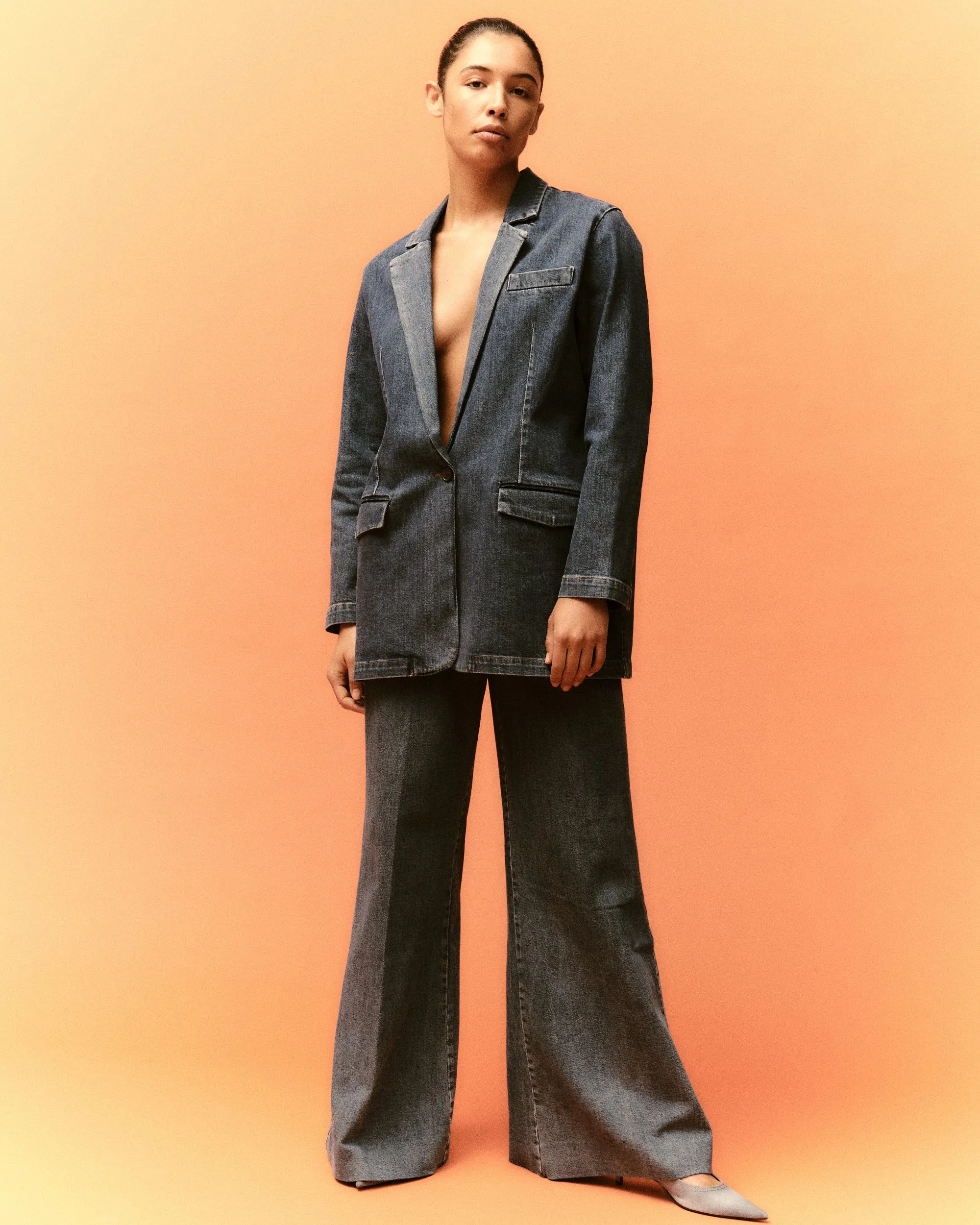 TMRW Ellen Oversize Blazer - Dark Iowa