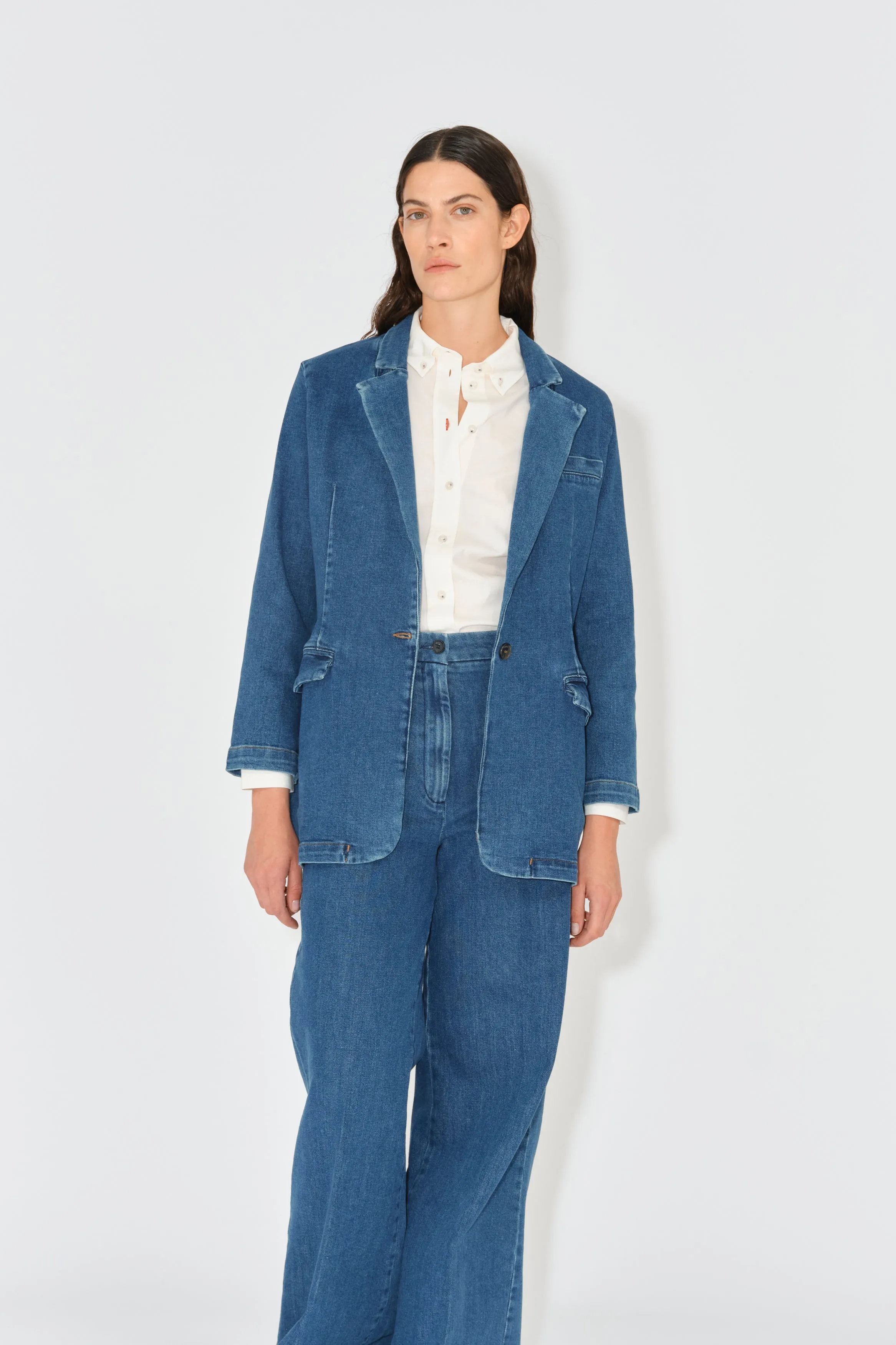 TMRW Ellen Oversize Blazer - Dark Iowa