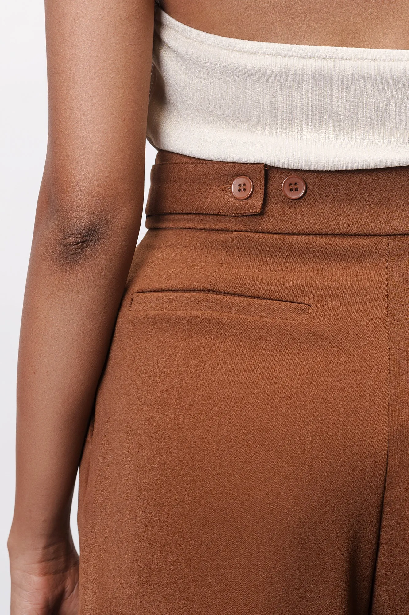 Toffee Brown Adjustable Korean Pants