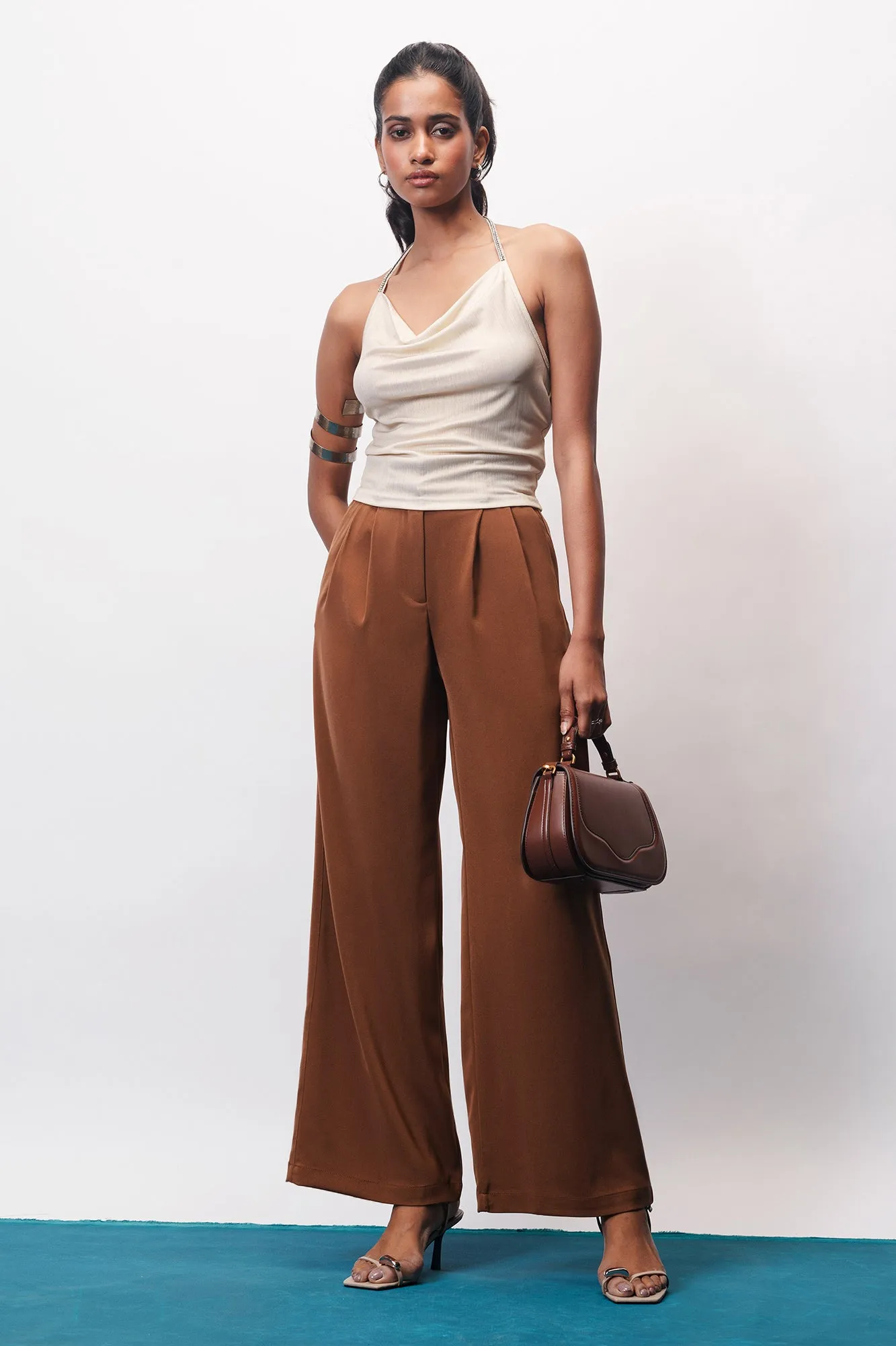 Toffee Brown Adjustable Korean Pants