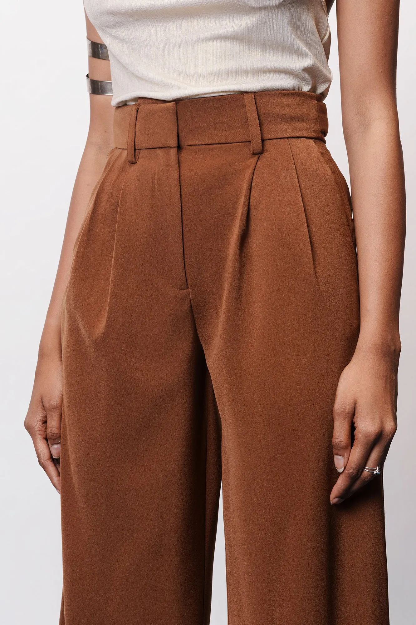 Toffee Brown Adjustable Korean Pants