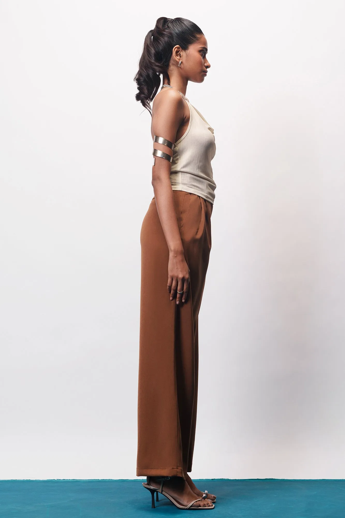 Toffee Brown Adjustable Korean Pants