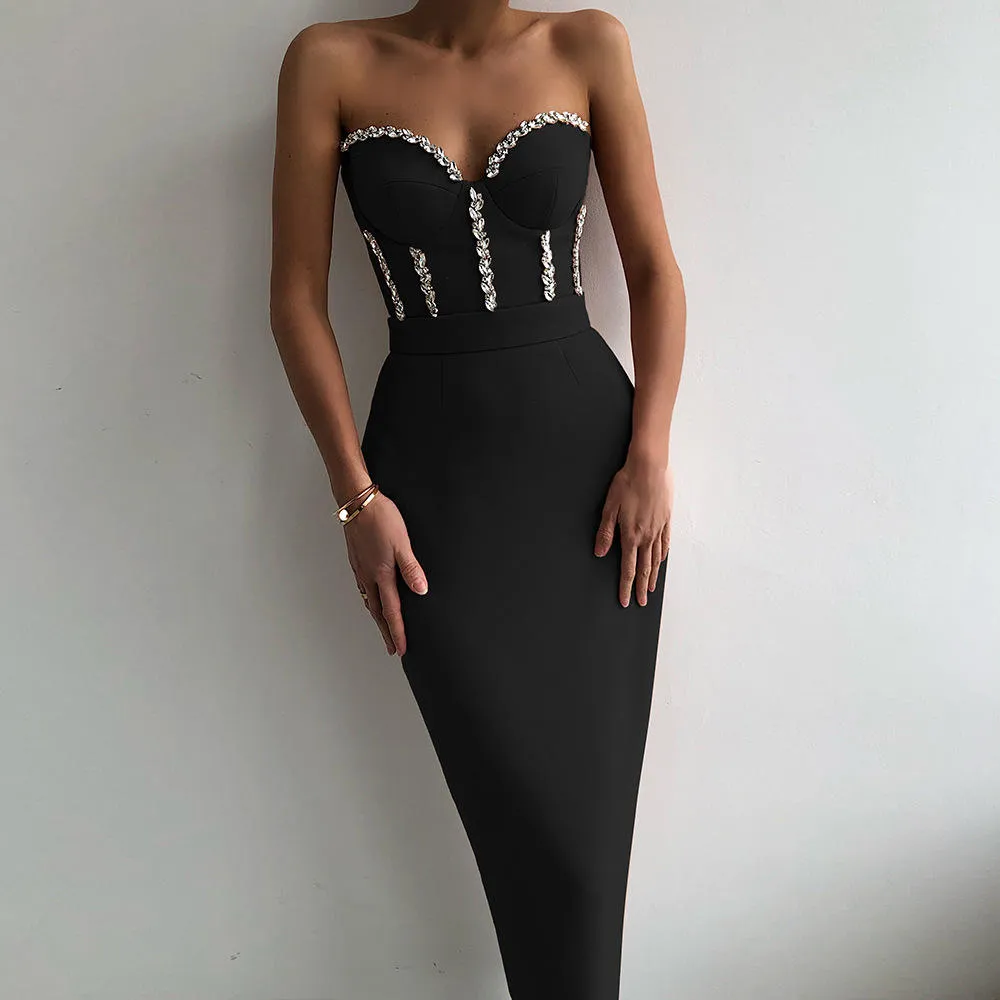 Tube Top Diamond Dresses