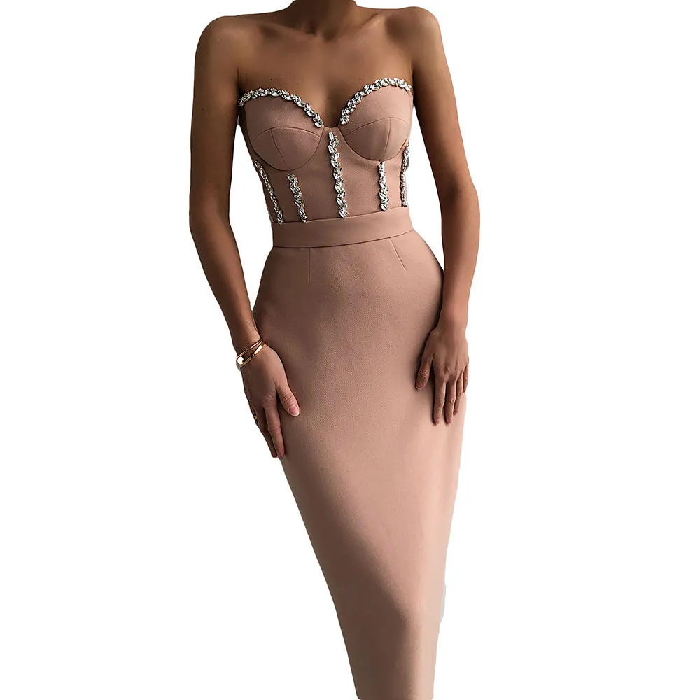 Tube Top Diamond Dresses