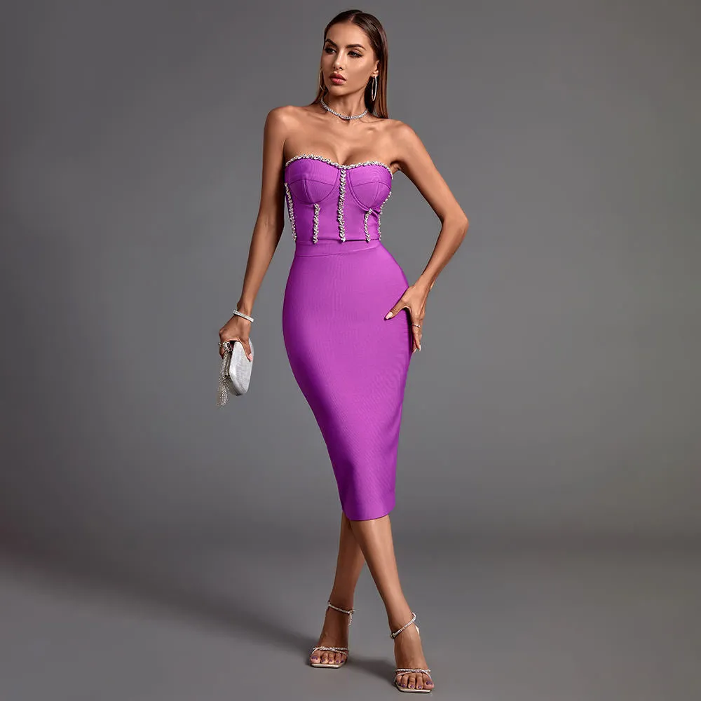 Tube Top Diamond Dresses