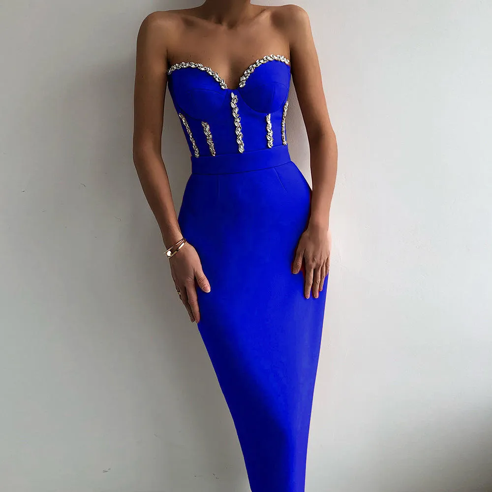 Tube Top Diamond Dresses
