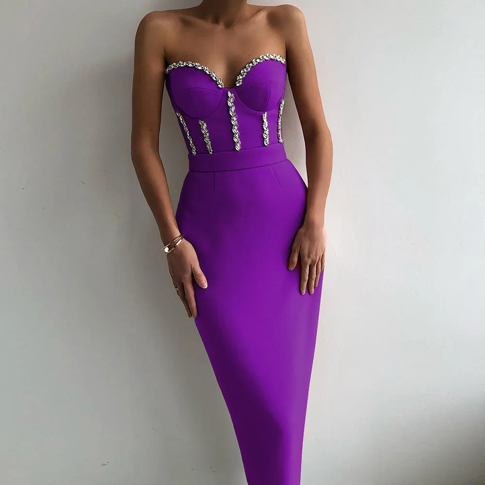Tube Top Diamond Dresses