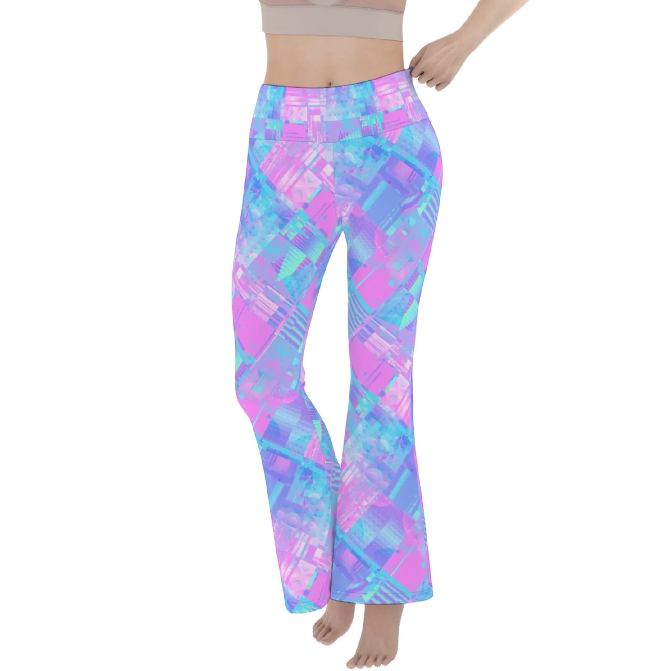 Vaporwave Scene Yoga Flares
