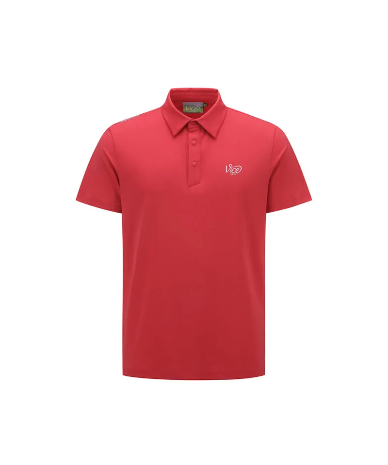 Vice Golf Atelier Men's V Signature Polo T-Shirts - Red