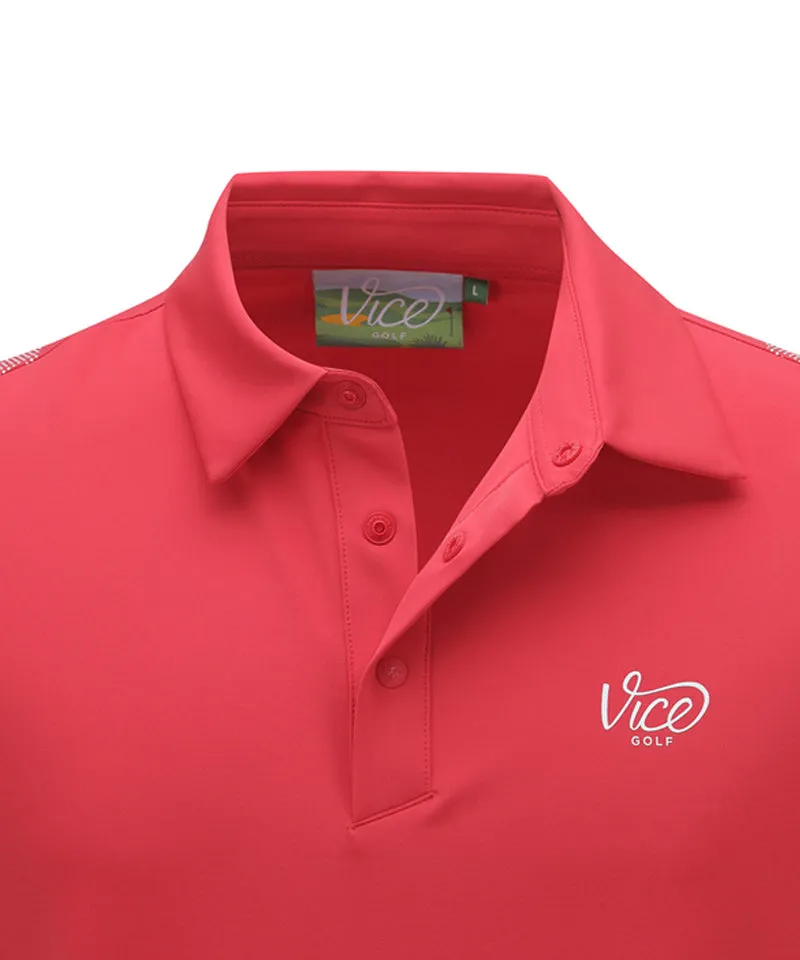 Vice Golf Atelier Men's V Signature Polo T-Shirts - Red