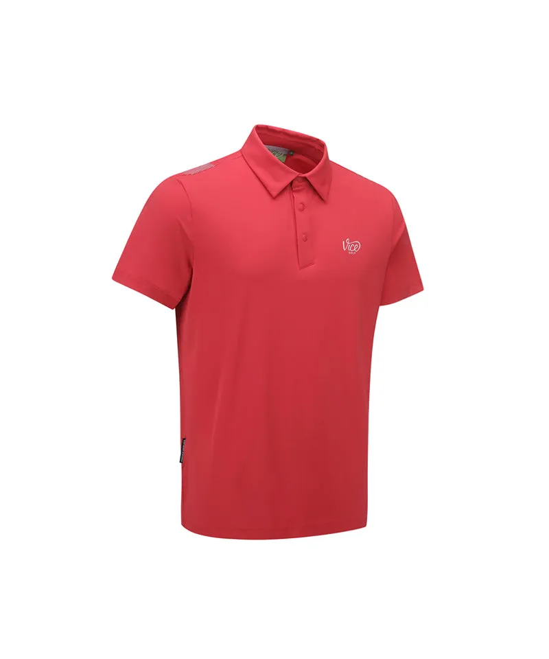 Vice Golf Atelier Men's V Signature Polo T-Shirts - Red
