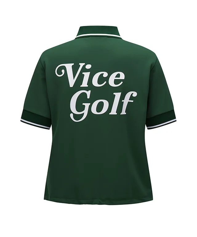 Vice Golf Atelier Women Collar Tip Point Short T-Shirt - D/Green