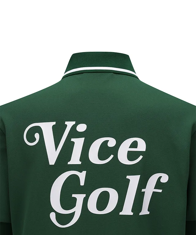 Vice Golf Atelier Women Collar Tip Point Short T-Shirt - D/Green