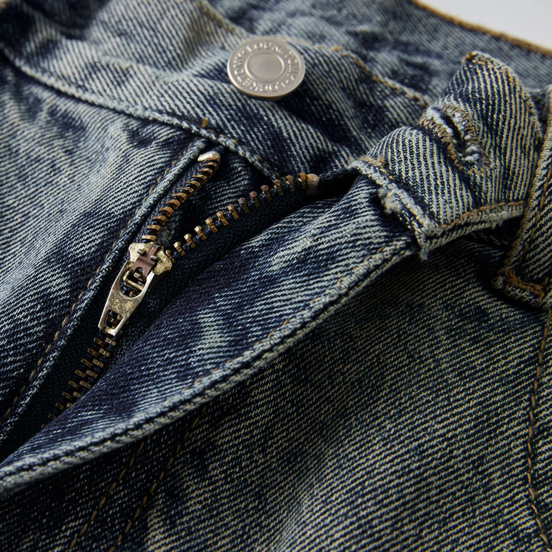 Vintage Washed Raw Hem Bootcut Jeans