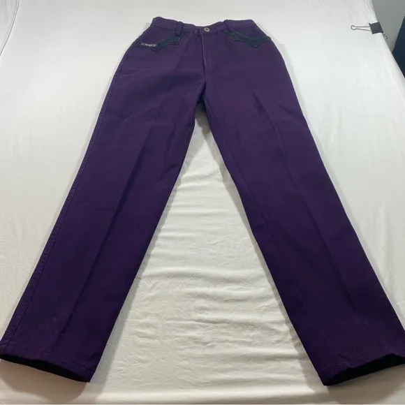 Vintage Z Blaze Jeans Eclipse Bootcut Western High Rise Bareback Purple Black