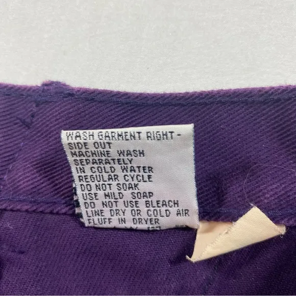 Vintage Z Blaze Jeans Eclipse Bootcut Western High Rise Bareback Purple Black