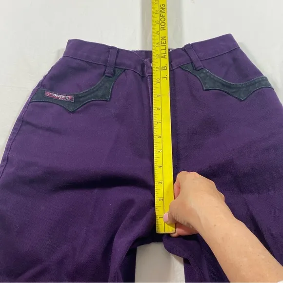 Vintage Z Blaze Jeans Eclipse Bootcut Western High Rise Bareback Purple Black