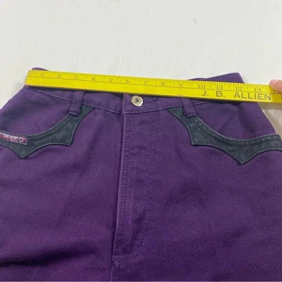 Vintage Z Blaze Jeans Eclipse Bootcut Western High Rise Bareback Purple Black