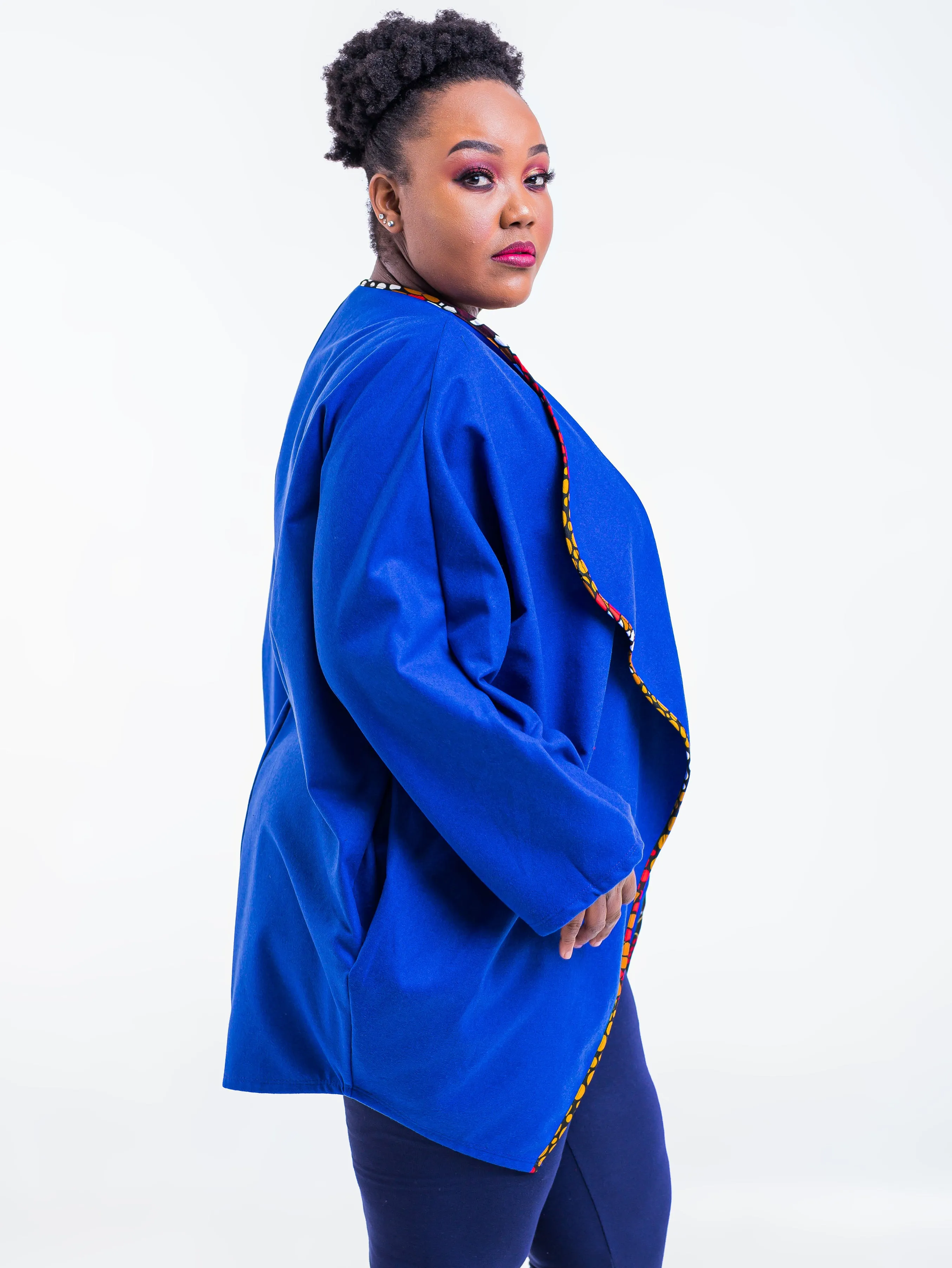 Vivo Lome Cocoon Coat - Royal Blue